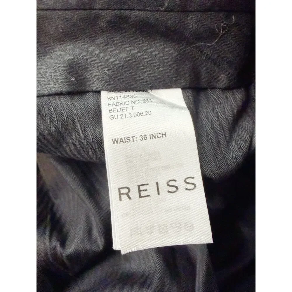 REISS Belief Trouser Pant Size 36 Classic Black Suit Pants NEW $200